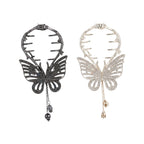 Pinza metálica estilo updo, mariposas