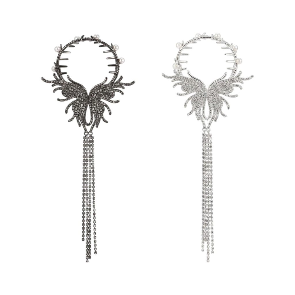 Pinza metálica estilo updo, mariposas