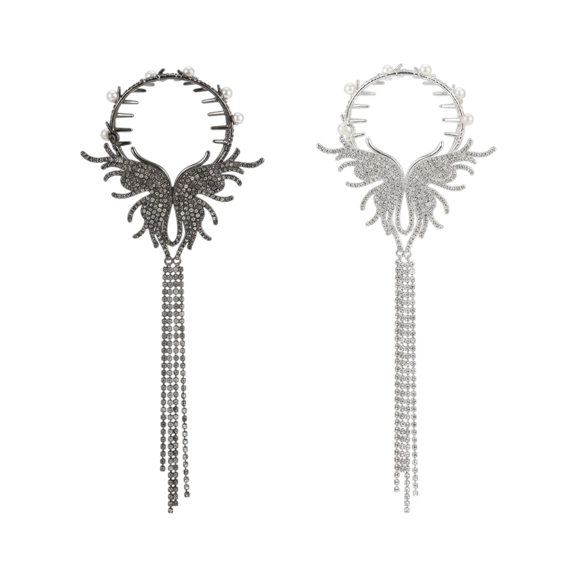 Pinza metálica estilo updo, mariposas