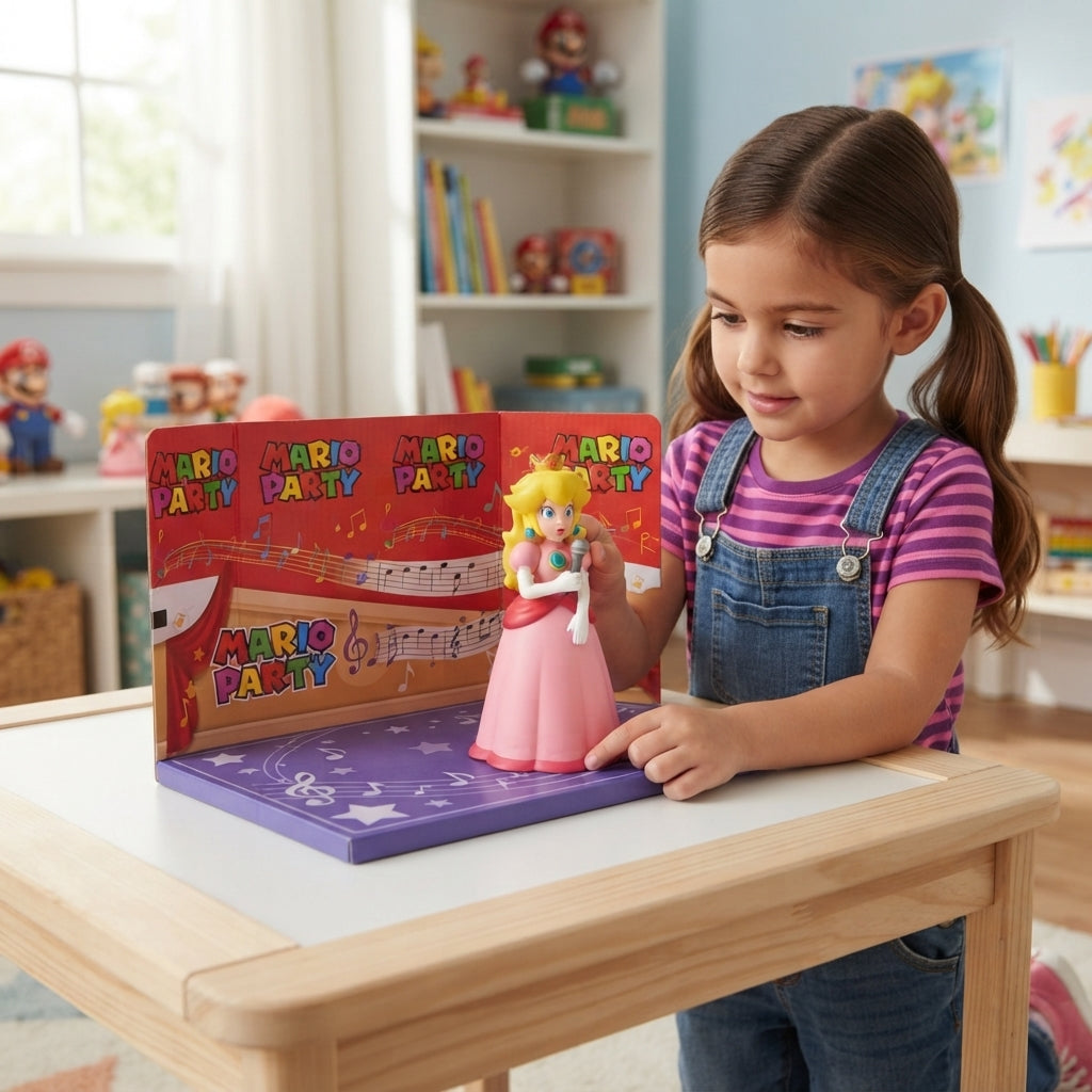 Figura coleccionable de princesa peach, mario party