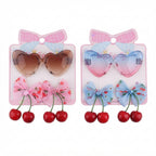 Set de gafas de sol corazón y lazos de cerezas