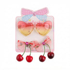 Set de gafas de sol corazón y lazos de cerezas