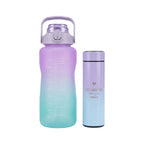 Set botella plástica 2L / termo acero inoxidable 500ml