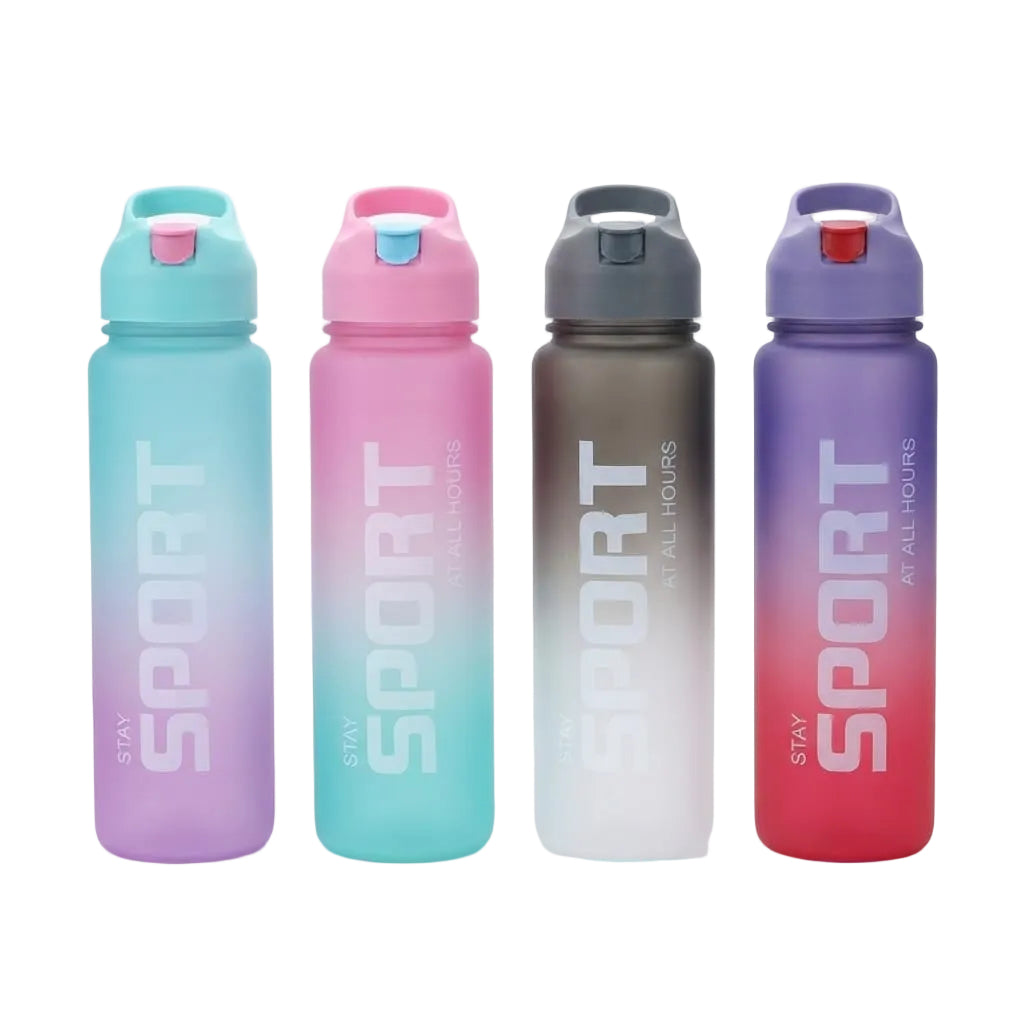 Botella deportiva, plástica 1L