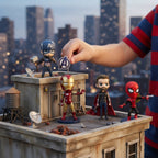 Set de 4 figuras coleccionables de superhéroes