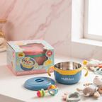 Tazón térmico infantil de acero inoxidable con asas, Tedemei