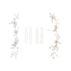 Guirnalda flexible para el cabello con flores y perlas