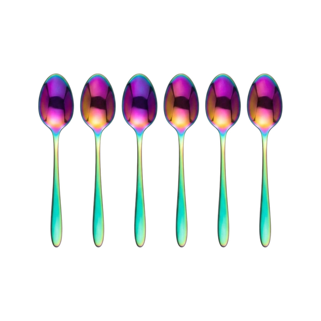Set de cucharas de té / 6 piezas color rainbow finish