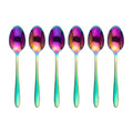 Set de cucharas de postre / 6 piezas color rainbow finish