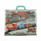Set de tren clásico a baterías con vías 16 piezas