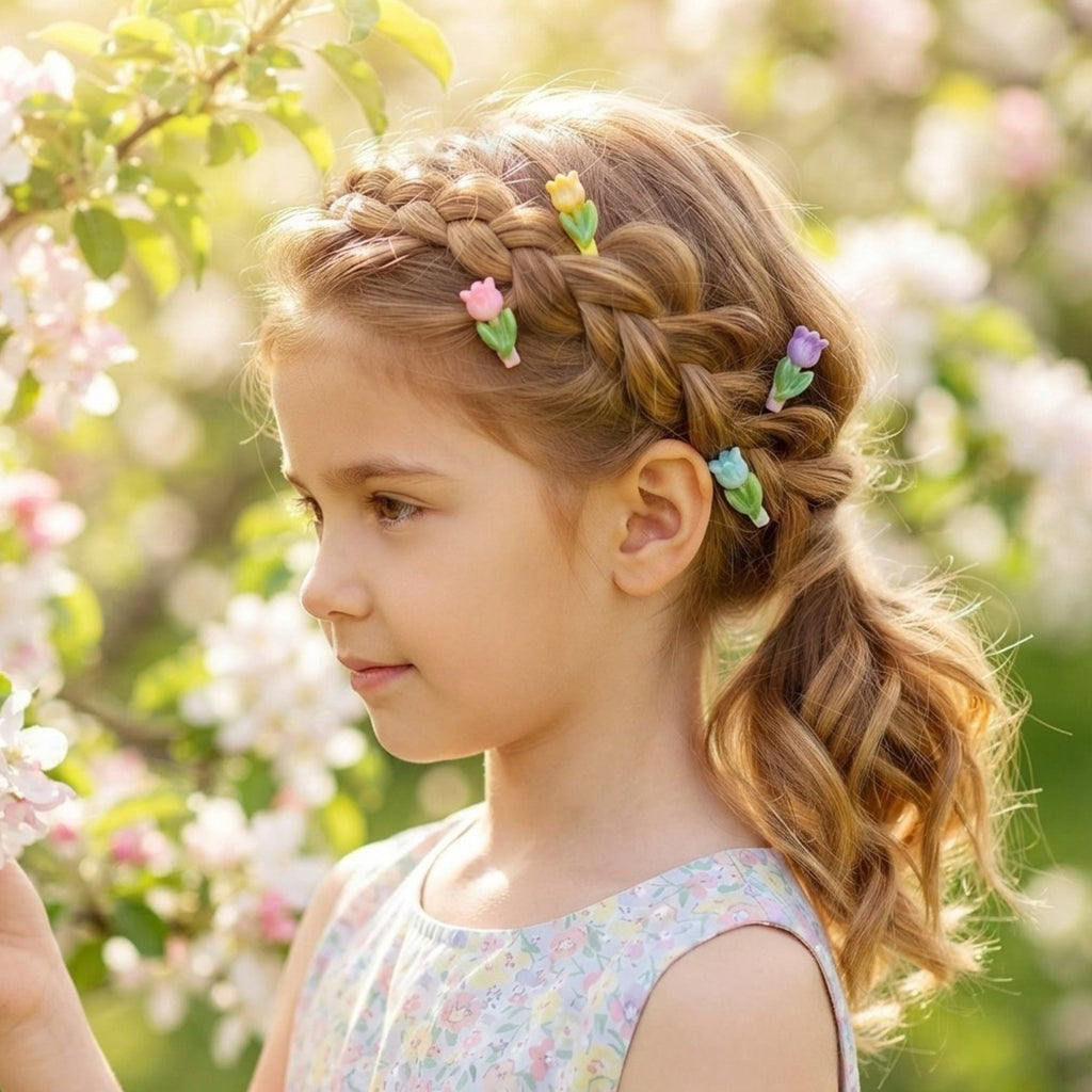 Set de accesorios, tulipanes y mini mariposas