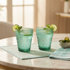 Set de vasos de vidrio texturizado BAILOCK