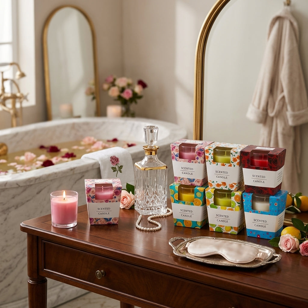 Vela aromatizante decorativa